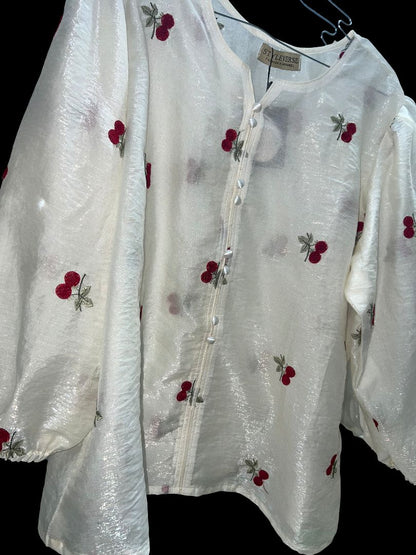 embroidered cherry shirt