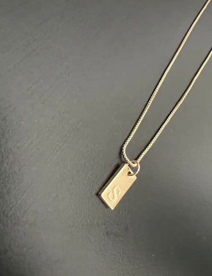 Gold-Plated Initial Pendant Necklace