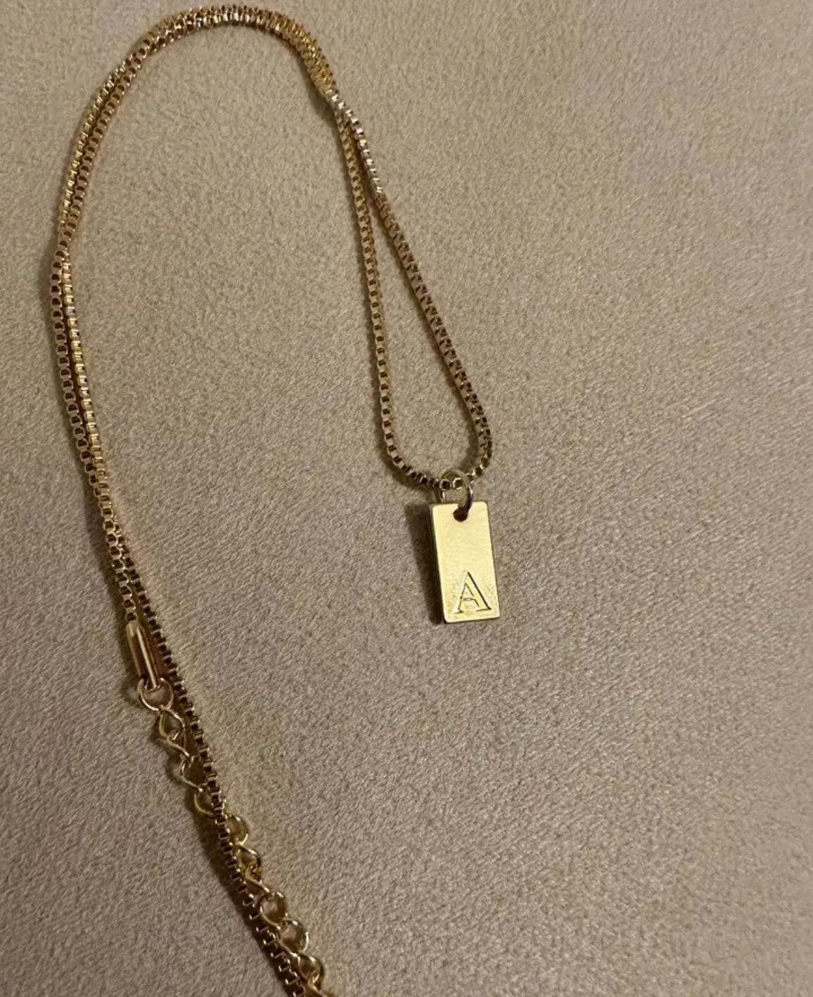 Gold-Plated Initial Pendant Necklace