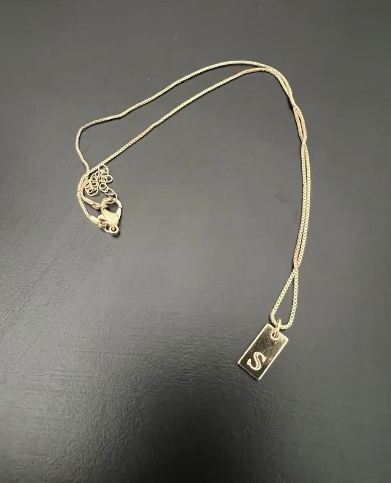 Gold-Plated Initial Pendant Necklace
