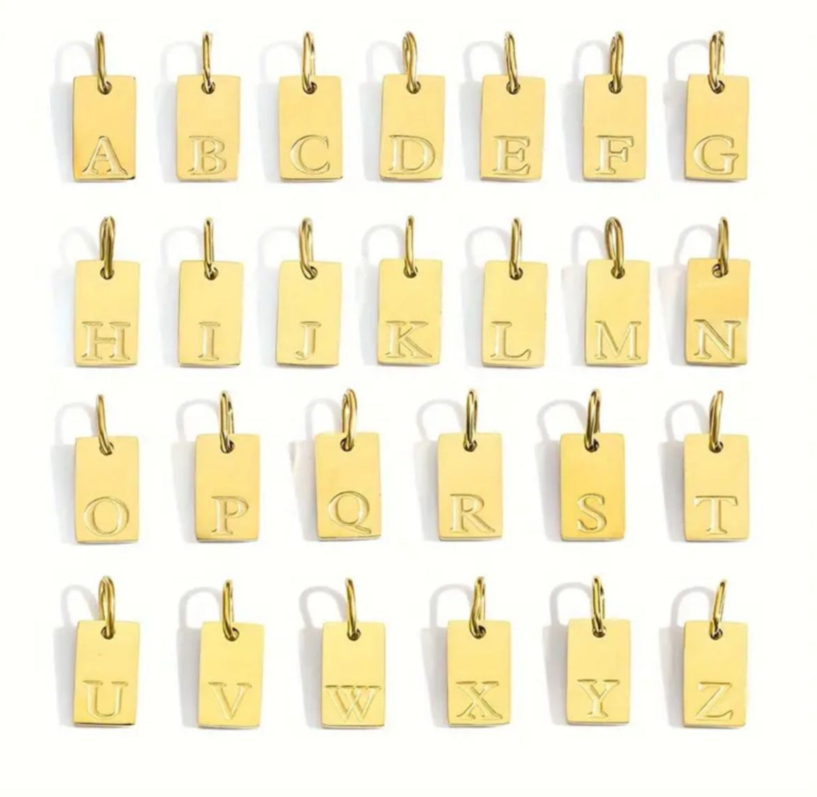 Gold-Plated Initial Pendant Necklace