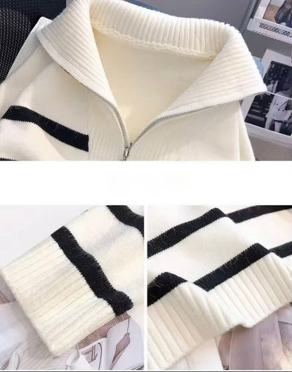 STRIPED KNIT SWEATER