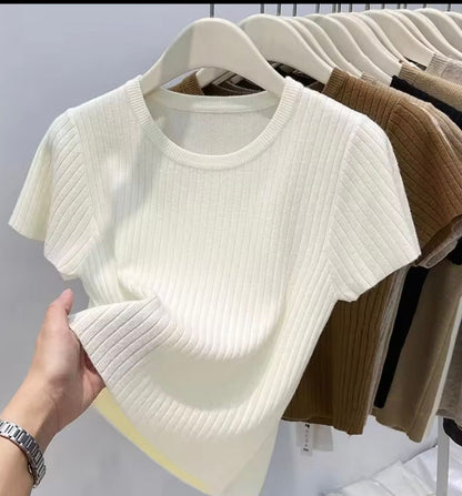 Ribbed knit shirt